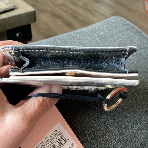 Juicy Couture Metallic Silver Shear Genius Small Structured Bifold. New with tag - Picture 11 of 11